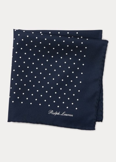 Lenço Quadrado Ralph Lauren Polka-Dot Silk Pocket Homem 03917-YXQN